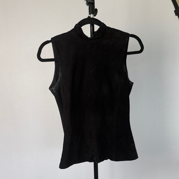 Theory Black High-Neck Tank Top - Picture 1 of 5
